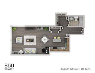 a 1 bedroom floor plan  studio 1  950 sq ft