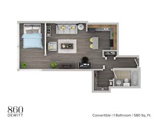 the?? floor plan  1 bedroom  840 sq ft
