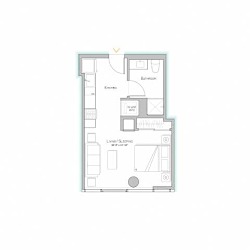 Floor Plan Tier 12 - 441 SF