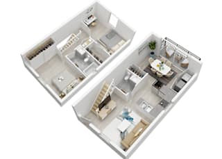 the falls falls apartments floor plan with 2 bedrooms and 2 baths