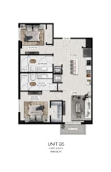 unit b3 floor plan  apartments in the galleria  unit