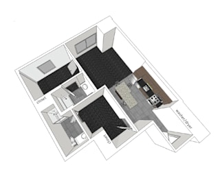 2 Bedroom Floor Plan at Arbor Lofts, Michigan