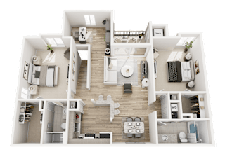 Renovated apartment homes at Park Lane Apartments in Southfield, MI.