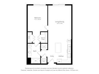 1B1B G Floor Plan at Anchor at Gulf Harbors 62+ Apartments, New Port Richey, FL