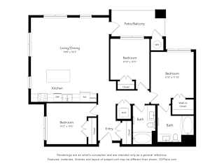 3 bed 2 bath at Arterra Apartment , Surprise, AZ