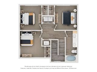 4 bed 2 bath F at Arterra Apartment , Arizona