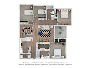 Nueces Floor Plan at Five 49 at River Oaks, Texas