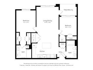 B1 Floor Plan Blueprint at Casa Azure 55+ Apartments, Arizona