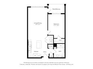 A1 Floor Plan Blueprint at Haven at Congaree Pointe 55+ Apartments, Columbia, SC
