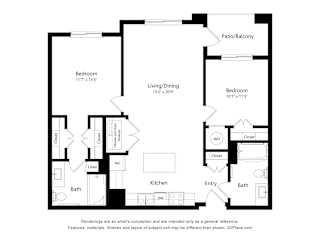 B1_Alt Floor Plan at Juniper Square 55+ Apartments, Arizona, 85301