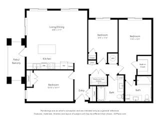 C2 Floor Plan at Juniper Square 55+ Apartments, Arizona