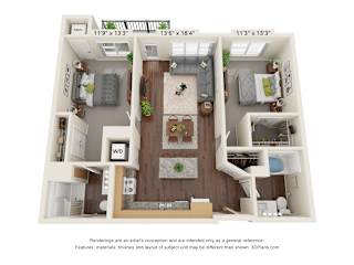 2A Floor Plan at Orville Commons, Woodbury, MN 55129