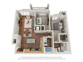2 bed 2 bath H at The Meridian Apartments, Georgia