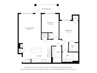 2 bed 2 bath I at The Meridian Apartments, Georgia, 30032