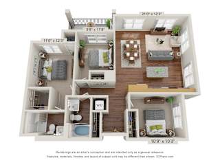2 bed 2 bath at The Meridian Apartments, Decatur, GA