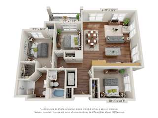 3 bed 2 bath H at The Meridian Apartments, Georgia