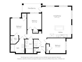 3 bed 2 bath I at The Meridian Apartments, Georgia, 30032