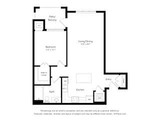 1 bed 1 bath B at The Paramount Apartments, Atlanta