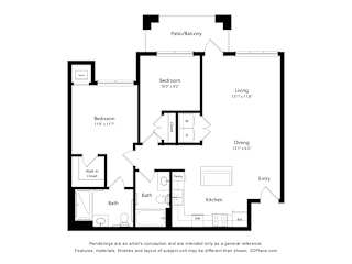 2 bed 2 bath A at The Paramount Apartments, Georgia, 30331