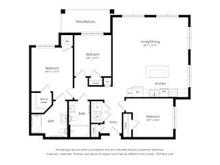 3 bed 2 bath A at The Promenade Apartments, McDonough, Georgia