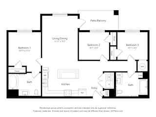 A black and white image of a floor plan for a house.
