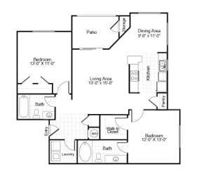 Floor Plan 2B - 80%