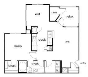 A1 Floor Plan at Magnolia Pointe, Durham, NC
