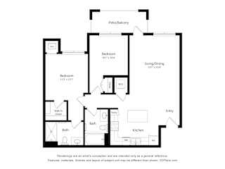 2 bed 2 bath A at Maison at Solivita Marketplace Apartment Homes, Florida