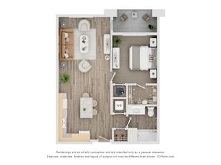 1 bed 1 bath A at Orchard Springs 55+ Apartment , Arizona, 85374