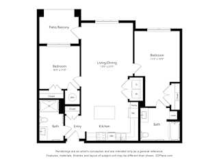 2 bed 2 bath D at Orchard Springs 55+ Apartment, Surprise, AZ, 85374