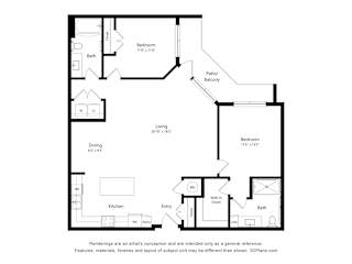 2 bed 2 bath L at Orchard Springs 55+ Apartment , Surprise, AZ