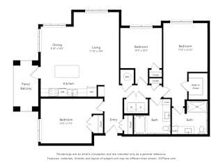 3 bed 2 bath B at Orchard Springs 55+ Apartment , Surprise