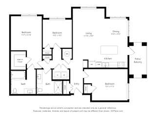 3 bed 2 bath D at Orchard Springs 55+ Apartment , Arizona, 85374