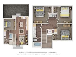 3 Bedroom Floor Plan at Saddleback Village at Stonegate Townhomes, Maricopa