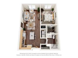 1 bed 1 bath A at Shannon Reserve 55+ Apartments, Georgia