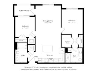 2 bed 2 bath B at The Stillwaters 62+ Apartment Homes, Apopka