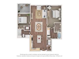 2 bed 2 bath G at The Stillwaters 62+ Apartment Homes, Apopka, 32712