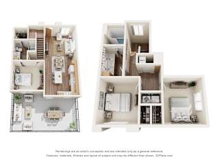 C1 TH Floor Plan at Townhomes on Earley, Casa Grande, AZ