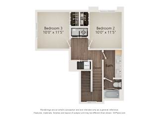 C1 TH 2 Floor Plan at Townhomes on Earley, Arizona