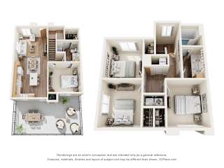 D2 TH Floor Plan at Townhomes on Earley, Arizona, 85122