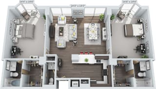 2 bed 2.5 bath at Clayton on the Park Apartments, Clayton
