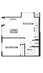1Bed  Floor Plan at Montessa Apartments, Vacaville, California