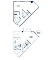 A black and white image of a house floor plan.