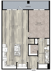 A black and white drawing of a floor plan for a room labeled A3.