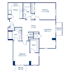 A black and white image of a house floor plan.