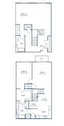 A black and white image of a house floor plan.