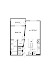 A black and white image of a floor plan for a home.