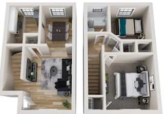 2 bed 1 bath A at Huntley Ridge Apartments, Ohio