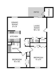 2 bed 1 bath C at Parkview of Lebanon Apartments, Lebanon 46052
