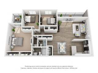 HERMES ELITE Floor Plan at Latitude at Riverchase, Hoover, AL, 35216